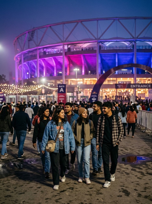Fans arriving together at Diljit Dosanjh live concert